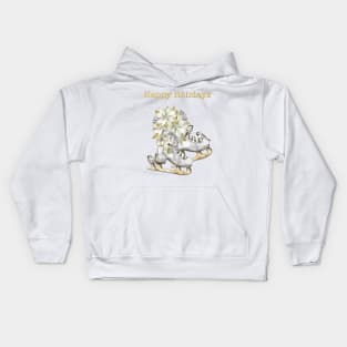 Gold And Silver Skates Kids Hoodie